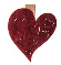 SE0295-N-0485 Love decoration clips 6 pc/polybag rood  Love decoration clips 6 pc/polybag red